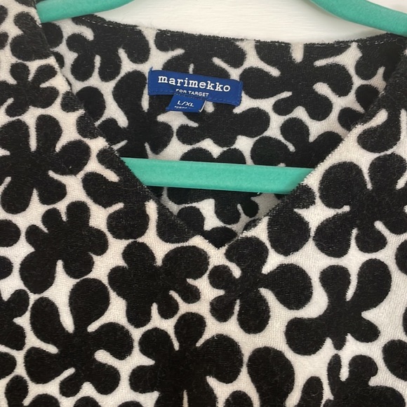 MARIMEKKO black and white kids terry  towel poncho - Picture 4 of 9